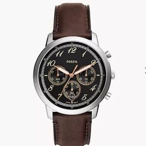 Fossil BRAND NEW IN BOX Neutra Chronograph Brown Leather Watch
